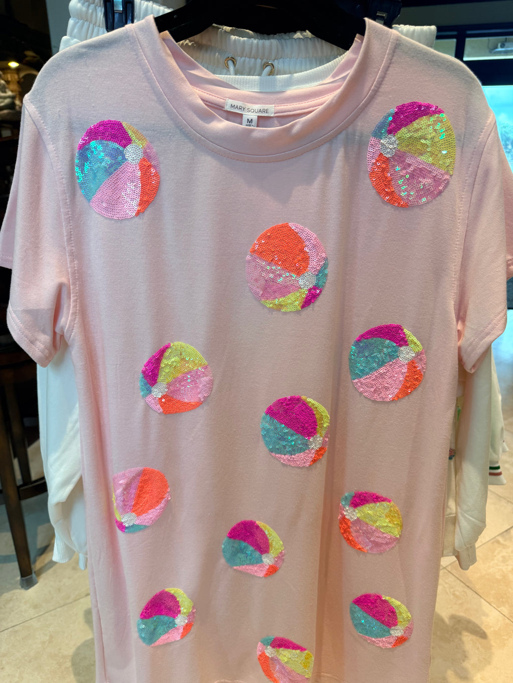 Mary Square Light Pink Beach Ball Dress