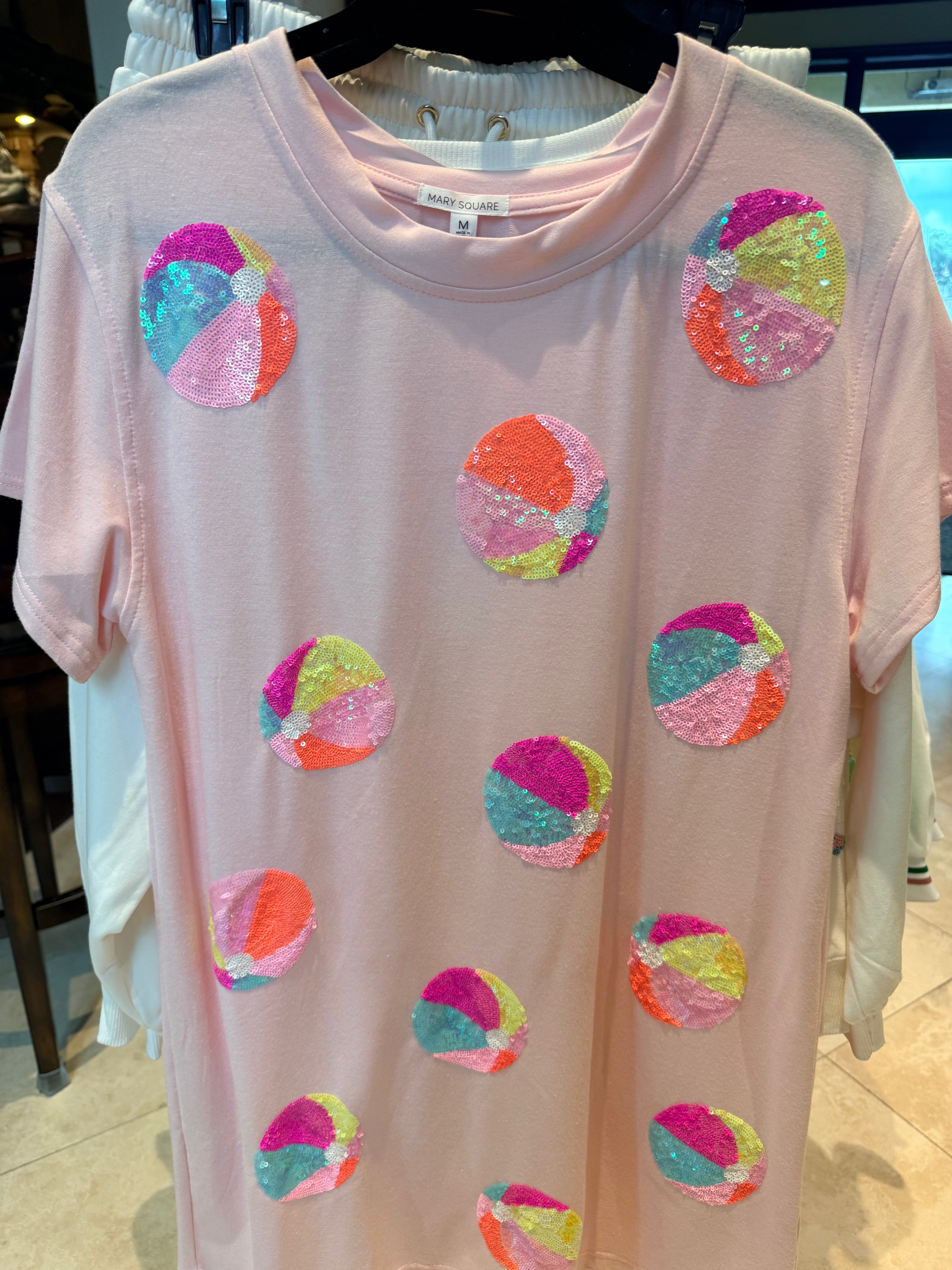 Mary Square Light Pink Beach Ball Dress