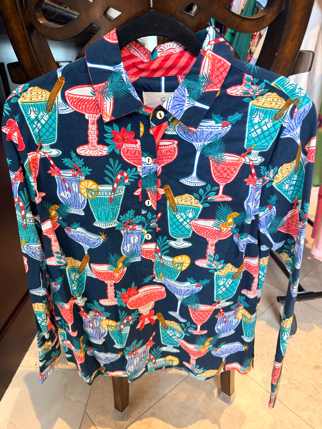 PrintFresh Holiday Cocktail Button Up