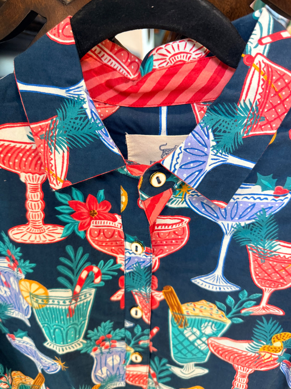 PrintFresh Holiday Cocktail Button Up