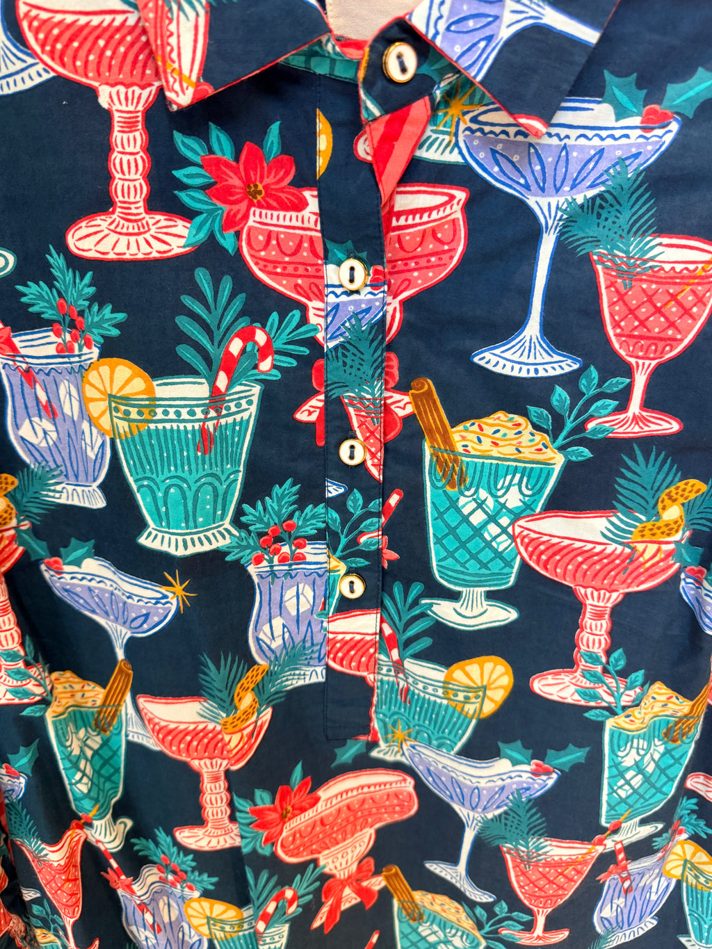 PrintFresh Holiday Cocktail Button Up