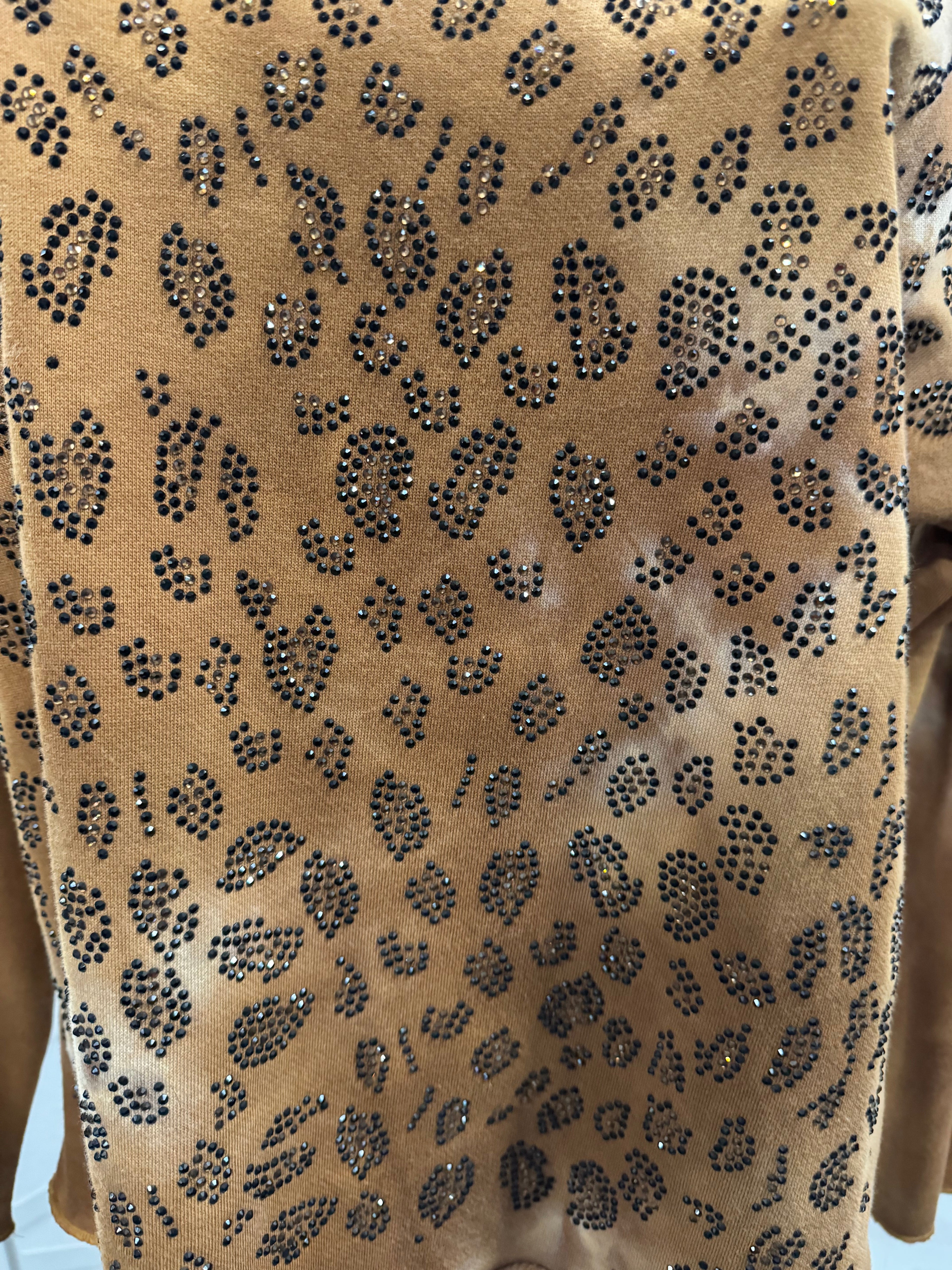 AZI Sparkly Cheetah Long Sleeve Top