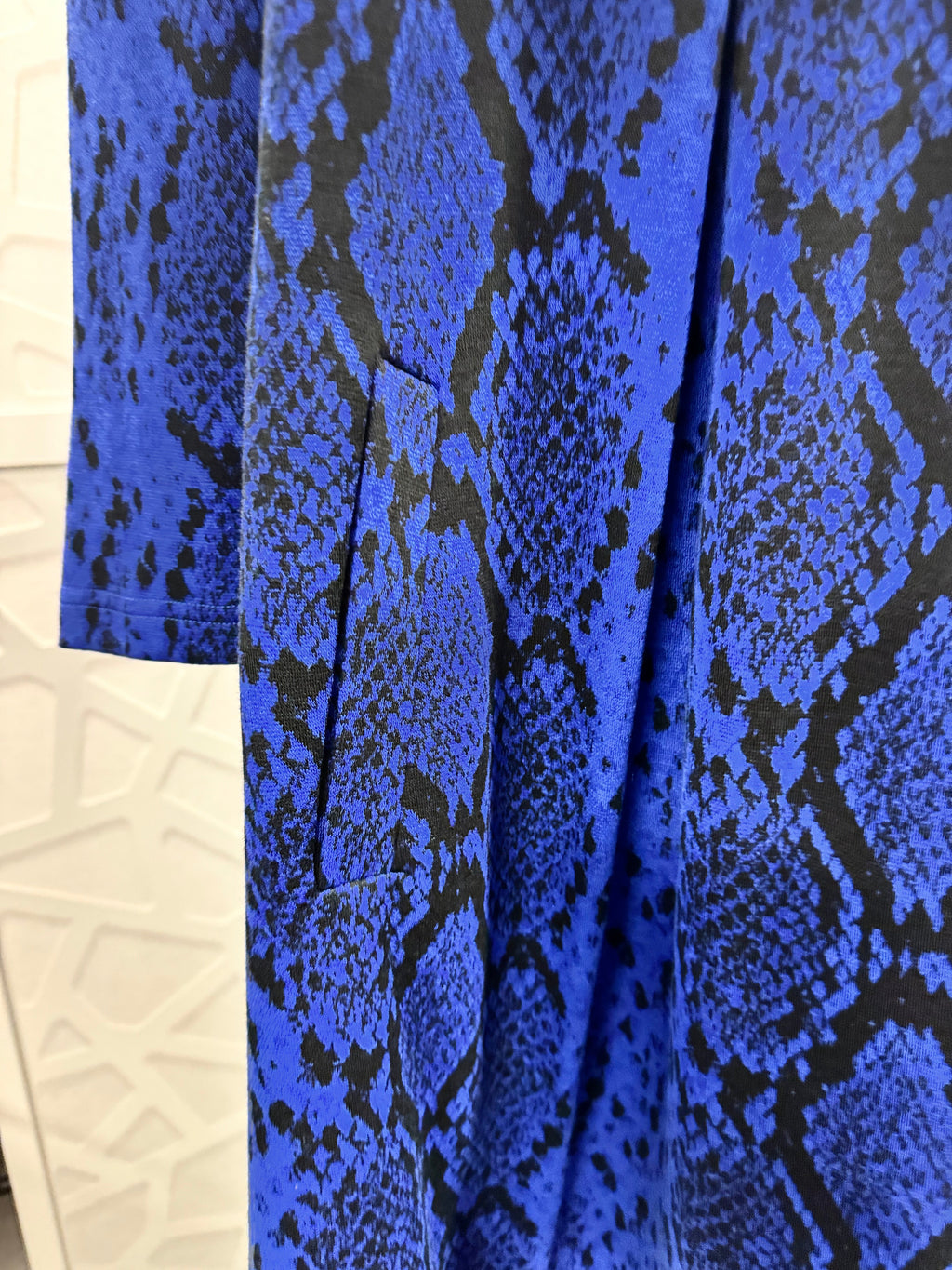 Tyler Boe - Cobalt Reptile Print Dress