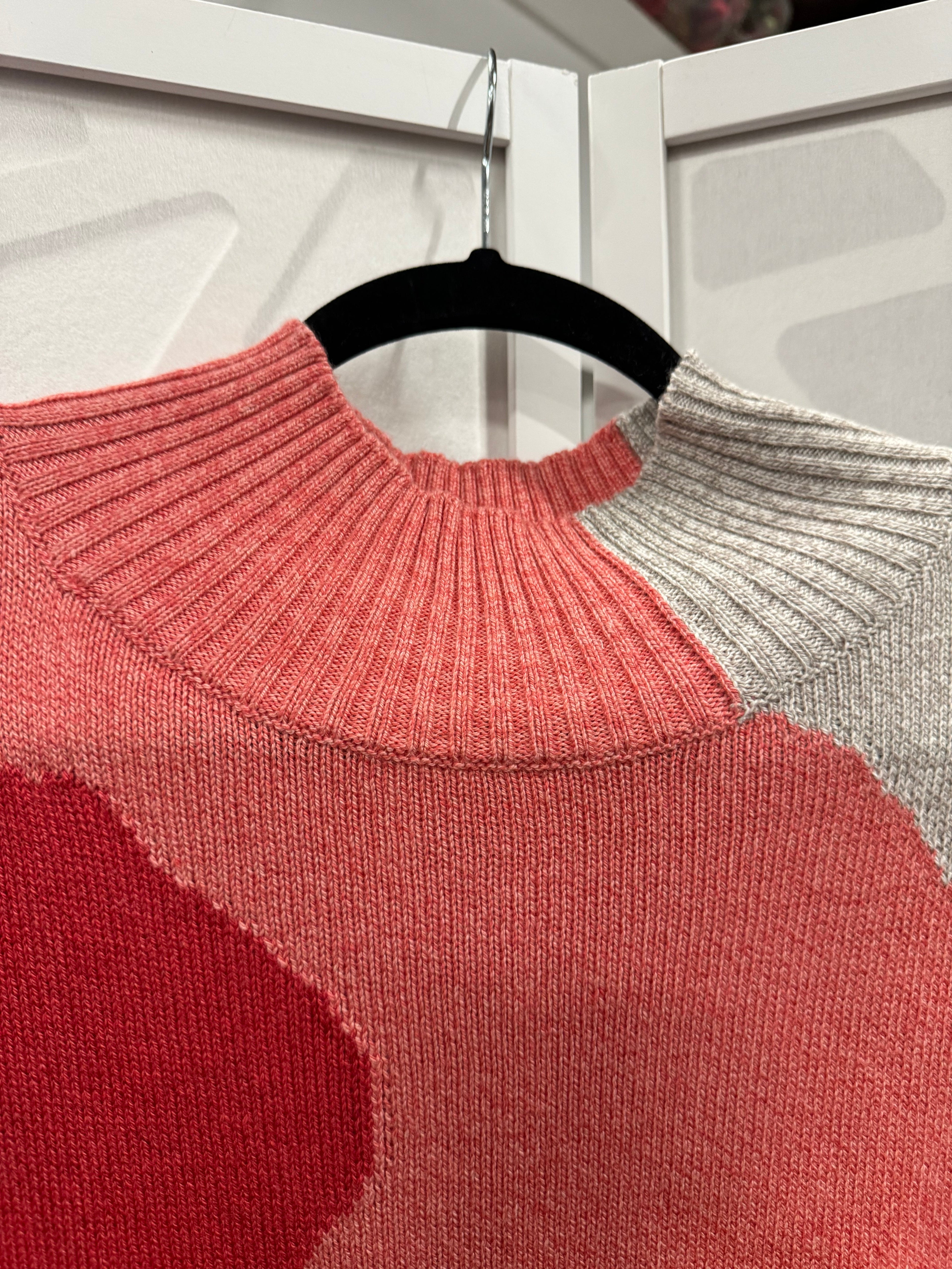 Nic + Zoe Multi Coral Marble Print Sweater