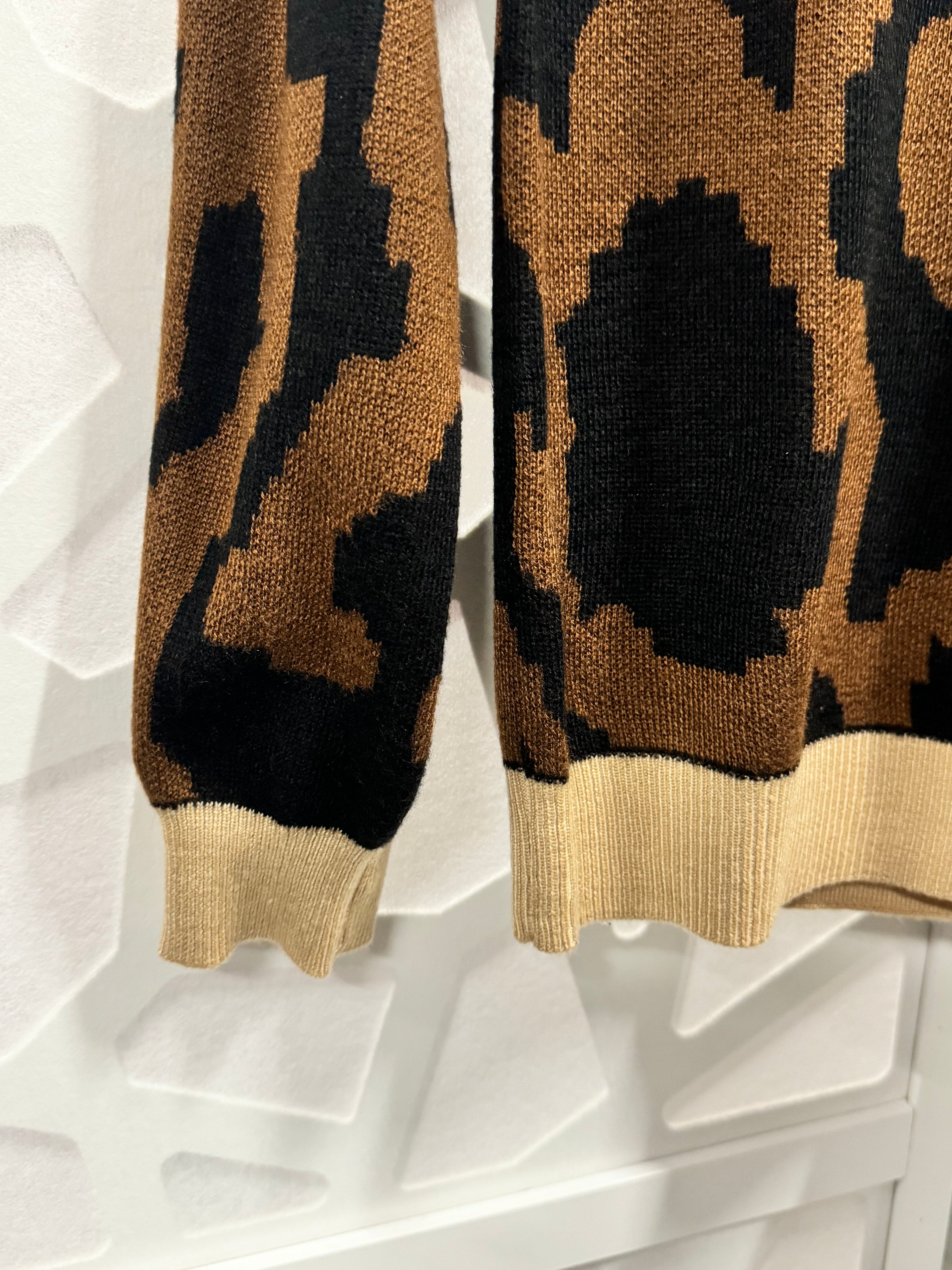 AZI Multi Colored Animal Print Sweater