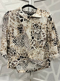 Boho Chic Bell Sleeve Animal Print Top
