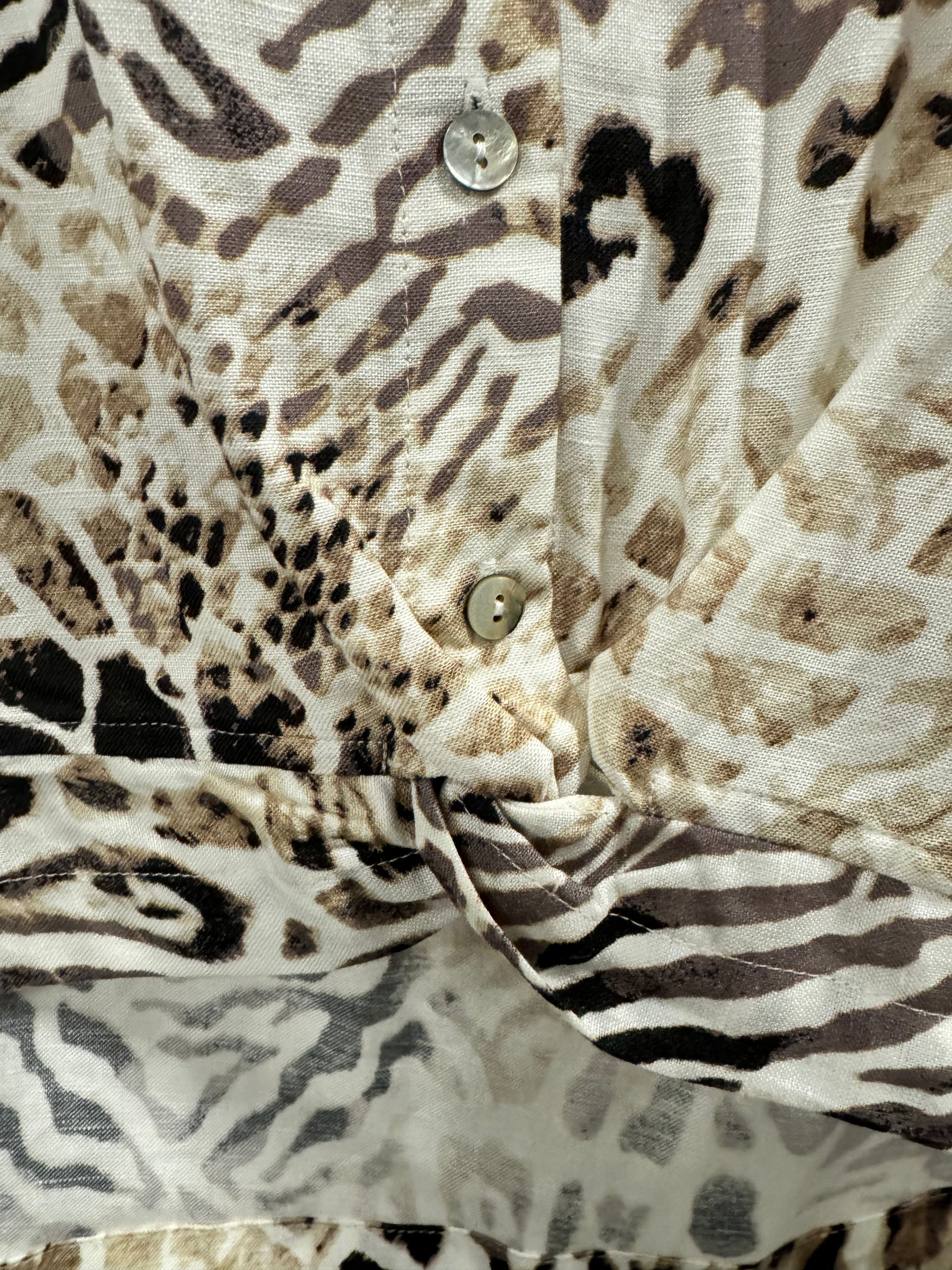 Boho Chic Bell Sleeve Animal Print Top