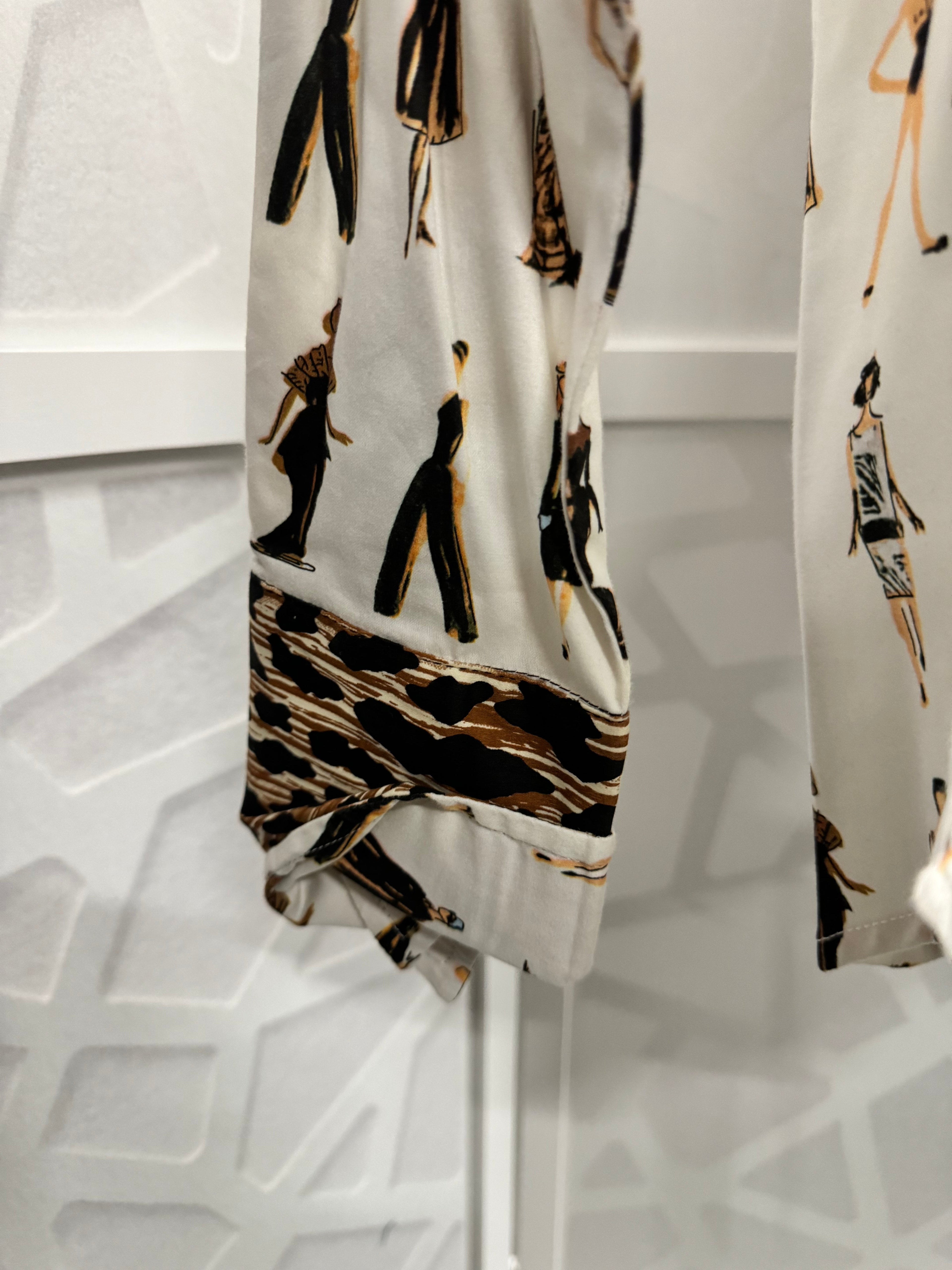 Tizzie - Long Sleeve Cheetah Print Button Up Top