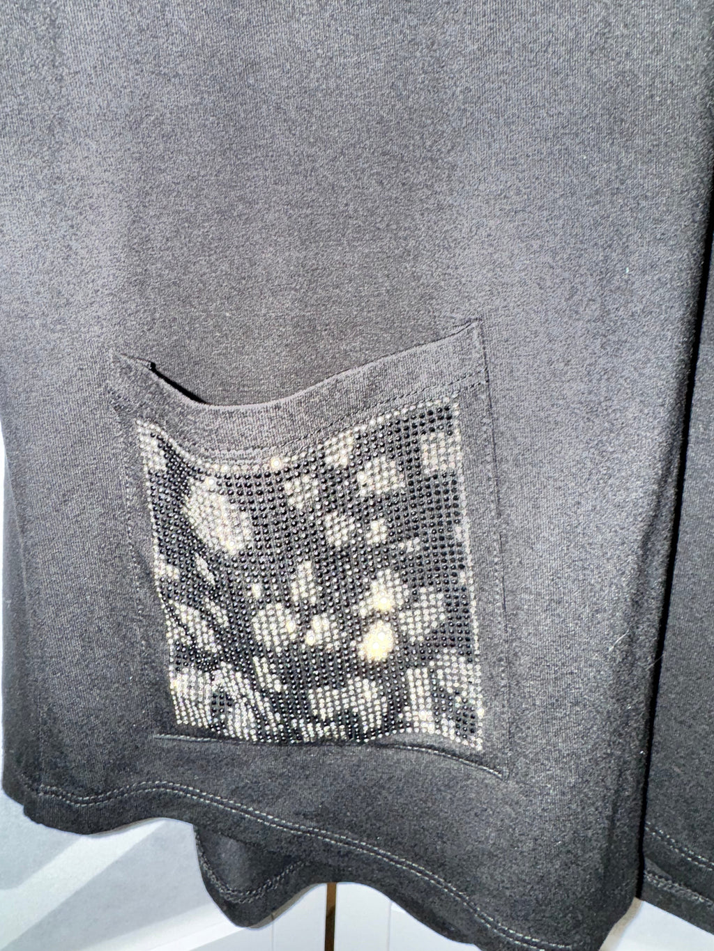 Tricotto - Black and Silver Pullover Cheetah Print