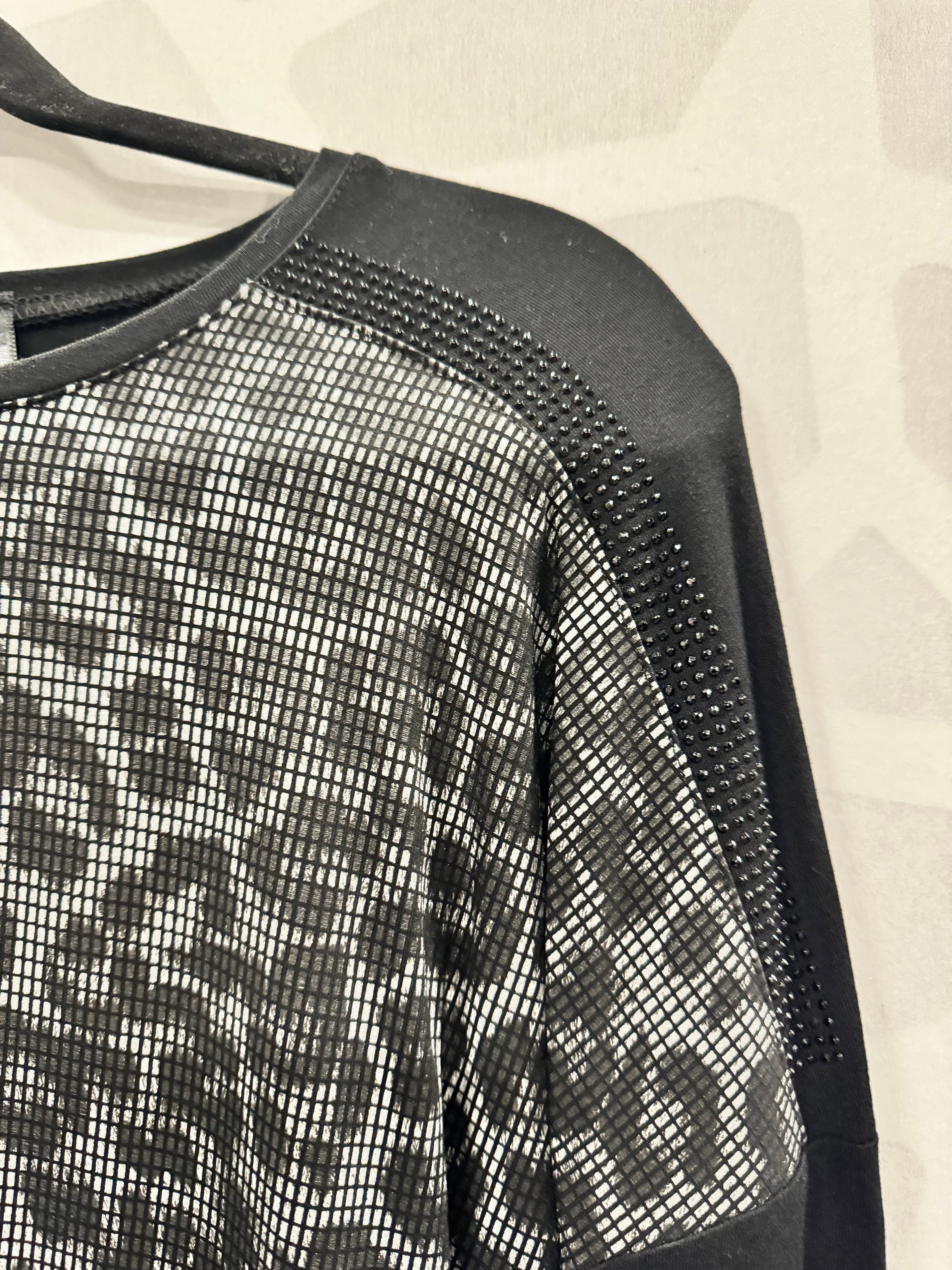 Jane and John - Black and Silver Pullover Cheetah Top