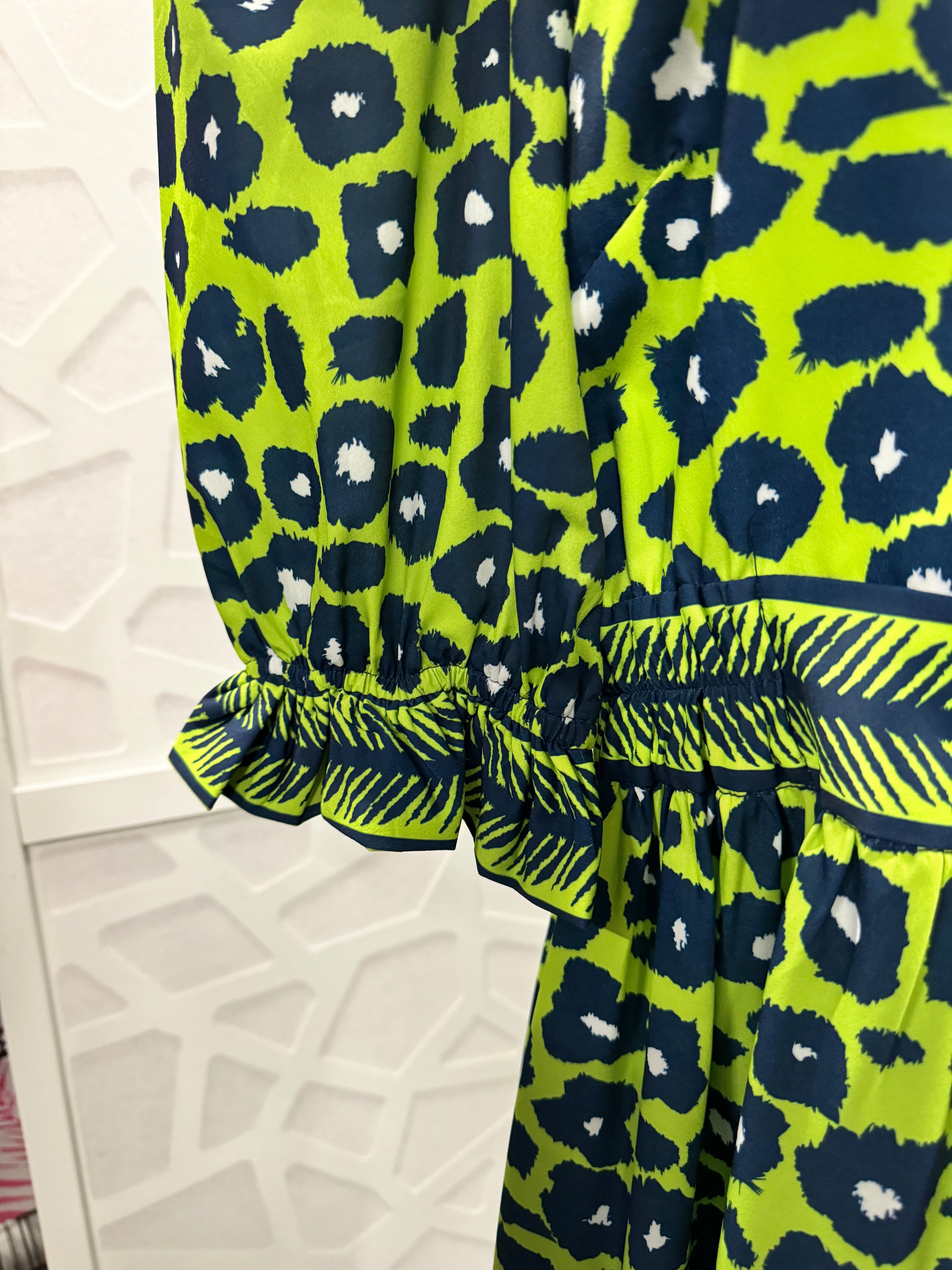 Gretchen Scott - Lime Navy Cheetah Dress