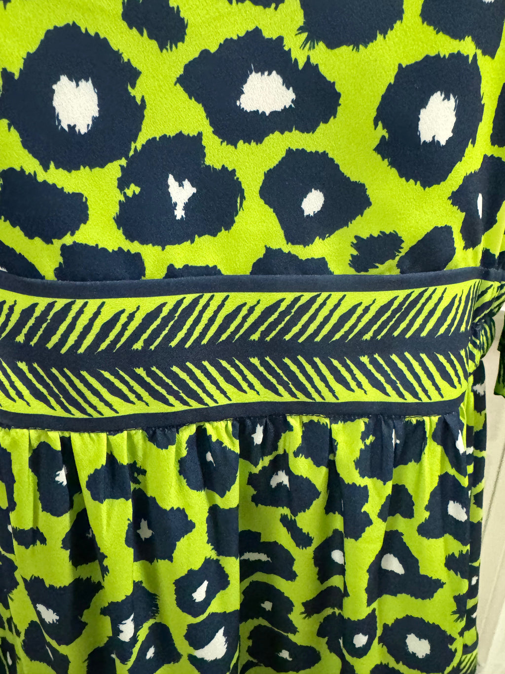 Gretchen Scott - Lime Navy Cheetah Dress