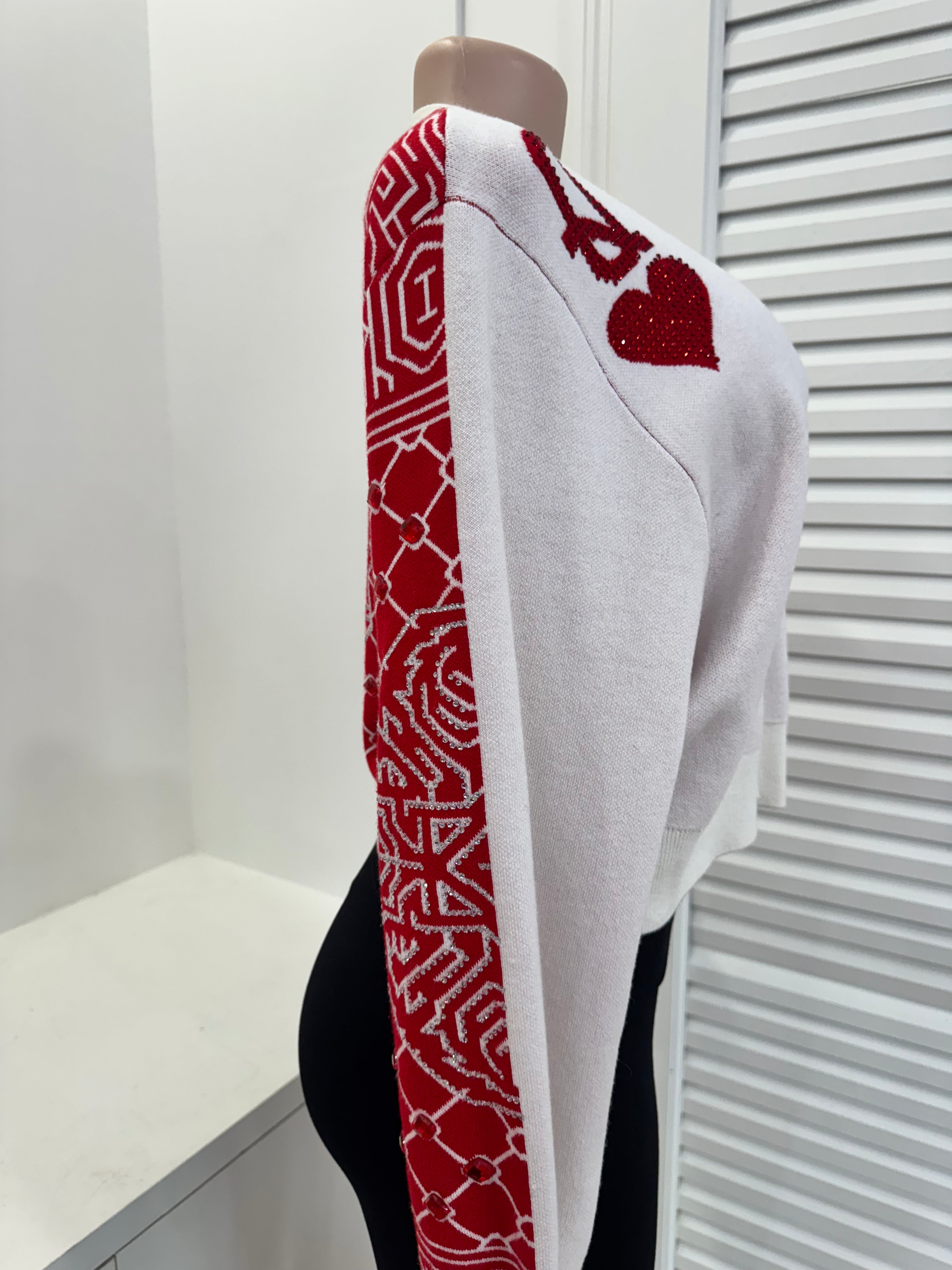 Queen of Sparkles-Queen of Hearts Cardigan