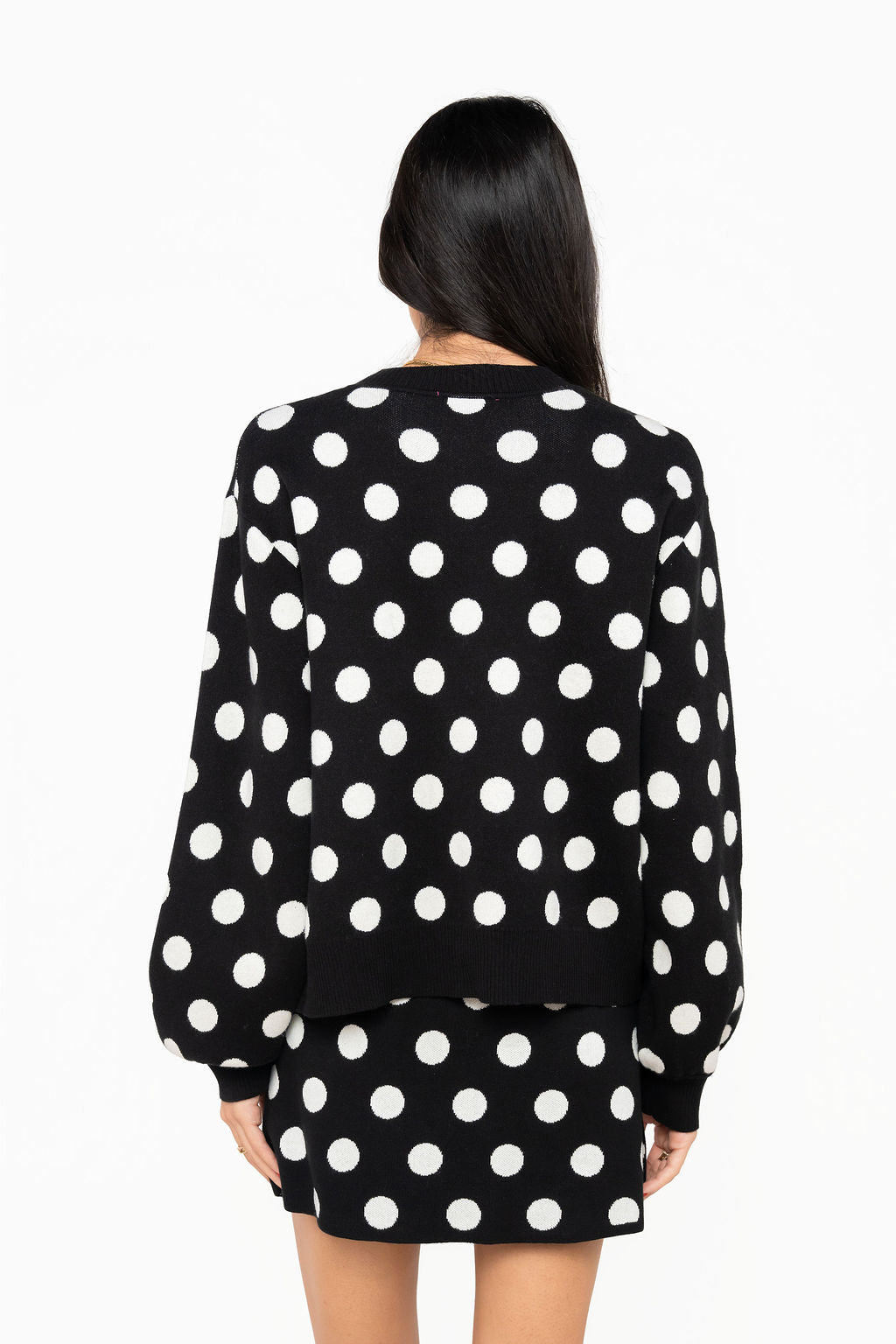 Queen of Sparkles Black & White Polka Dot Nutcracker Cardigan