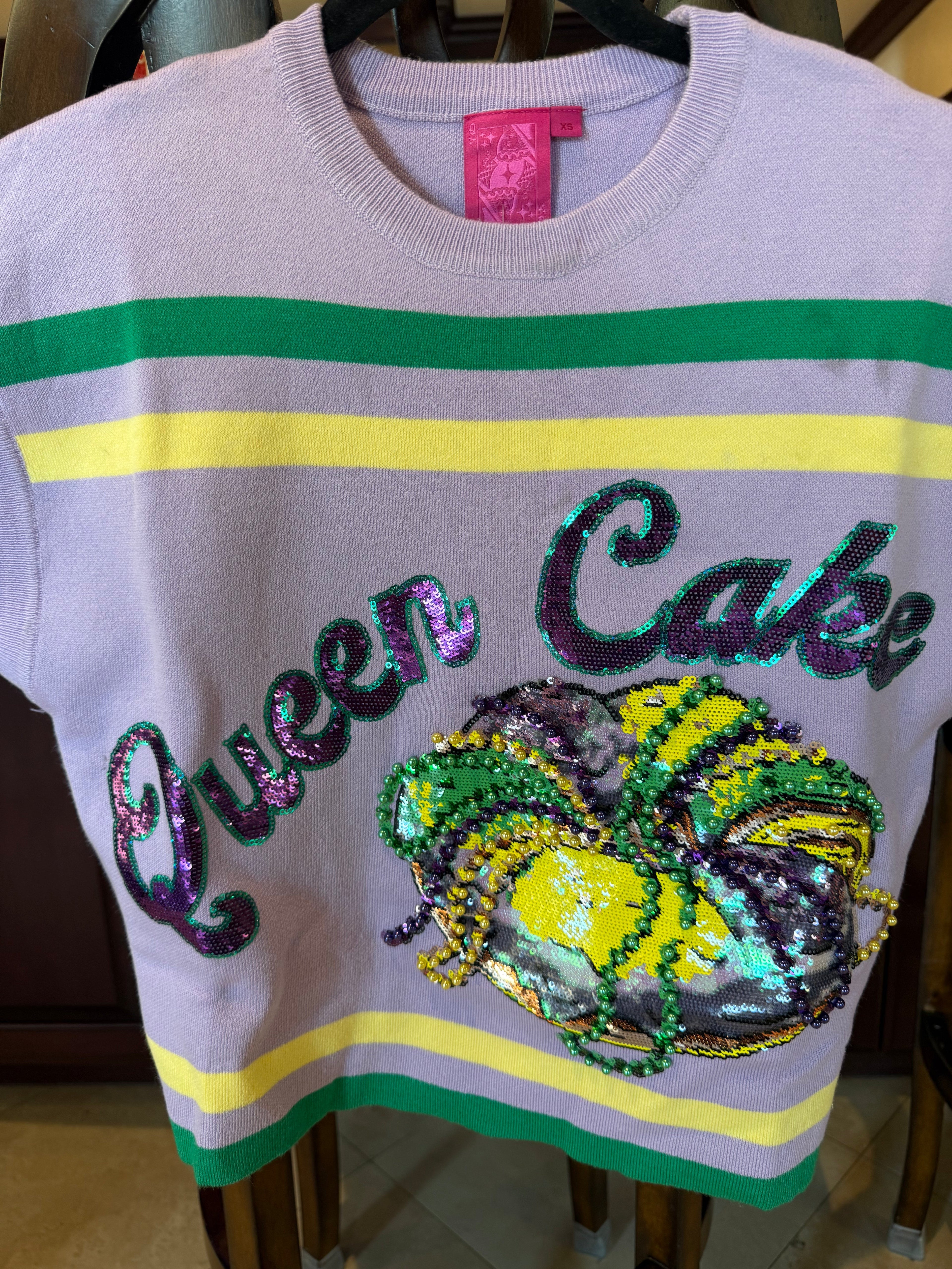 Lavender knit cap sleee top