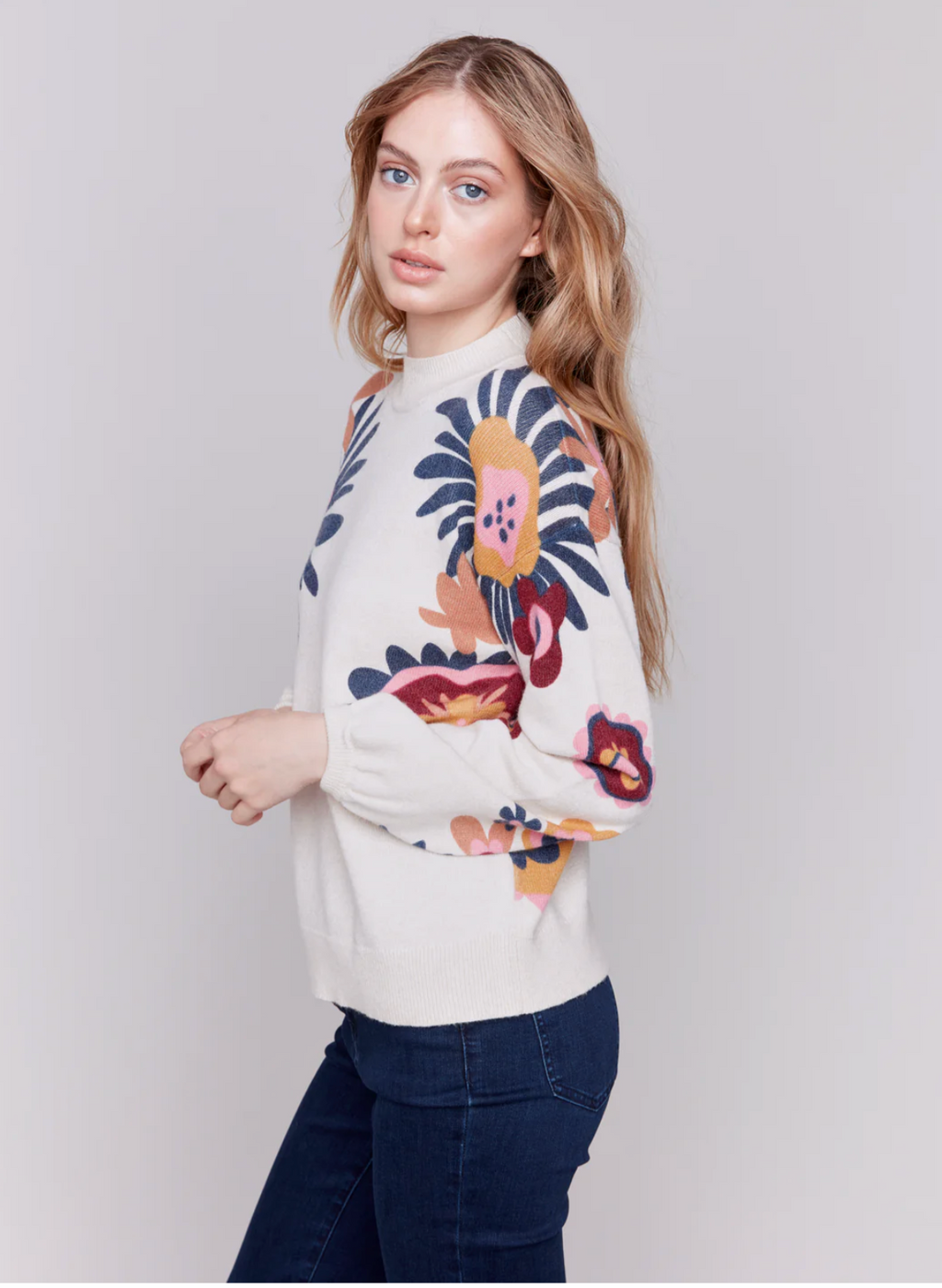 Charlie B - Groovy Fall Floral Sweater