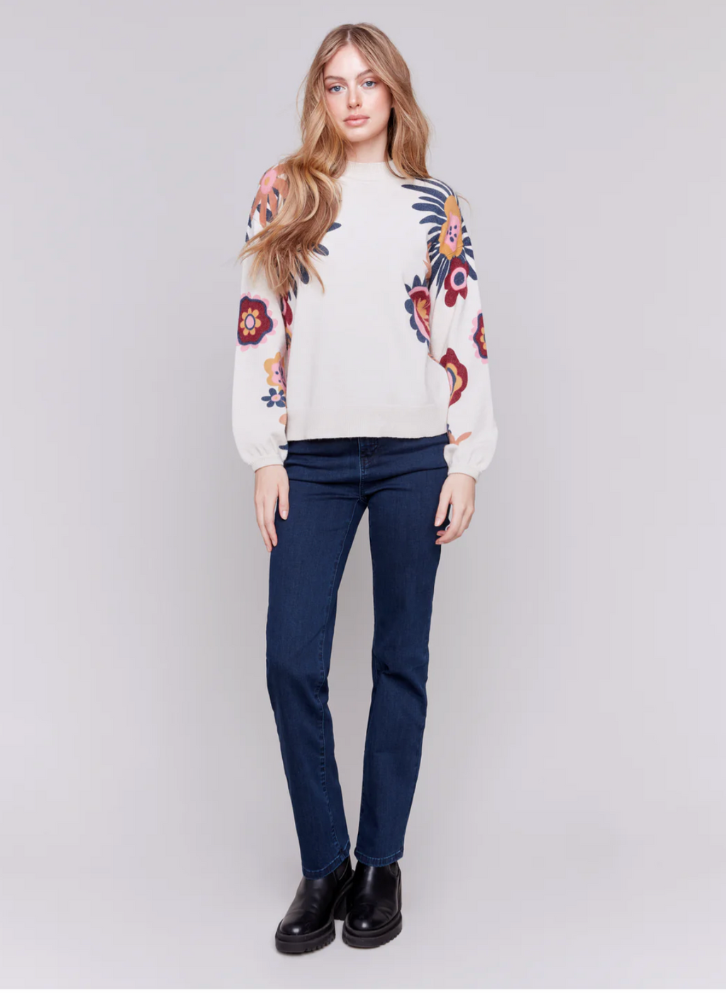 Charlie B - Groovy Fall Floral Sweater