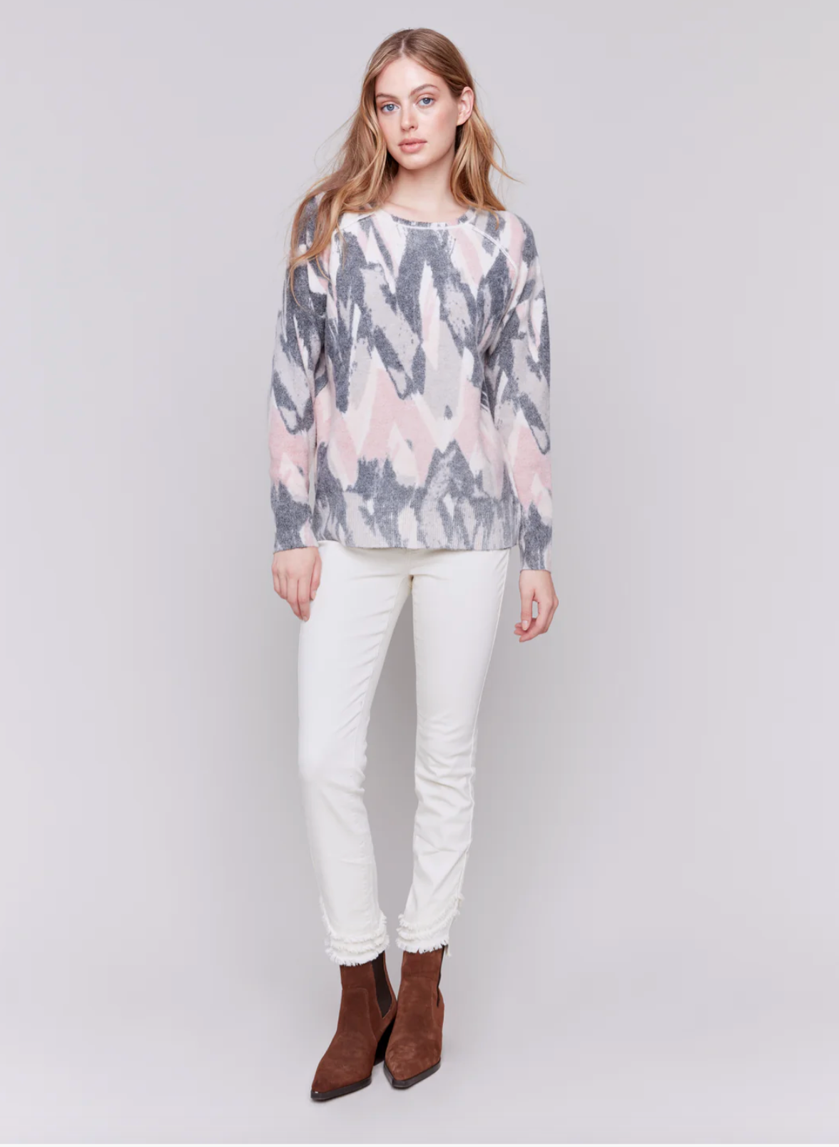 Charlie B - Reversible Zig Zag Stripe Sweater