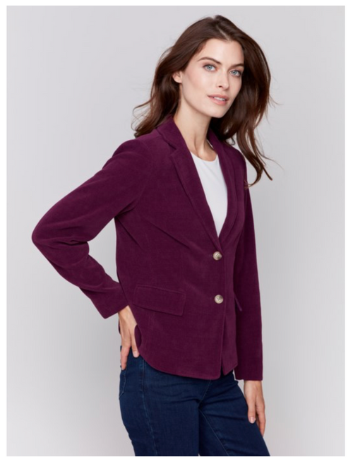 Charlie B - Mulberry Knit Corduroy Blazer
