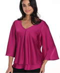Frank Lyman - Magenta Satiny Blouse