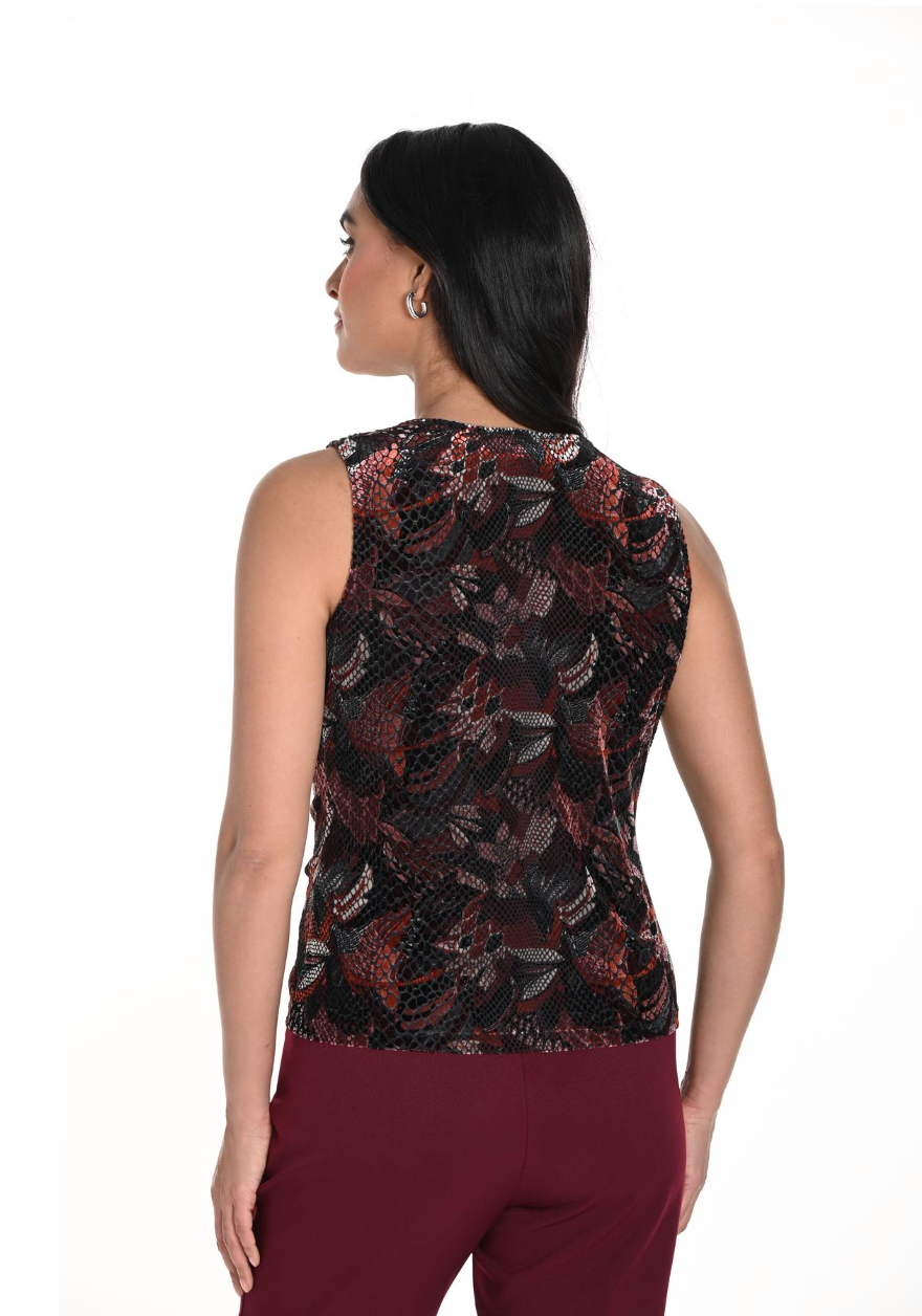 Frank Lyman - Snake Skin Scoop Neck Top