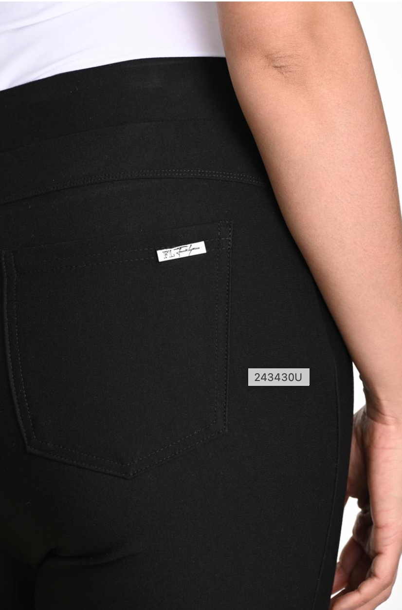 Frank Lyman - Black Skinny Pants with Pleather Trim