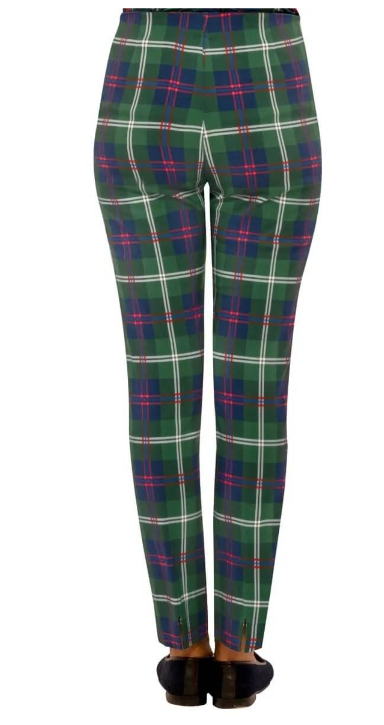Gretchen Scott - Gripeless Pull on Pants - Middleton Green Plaid