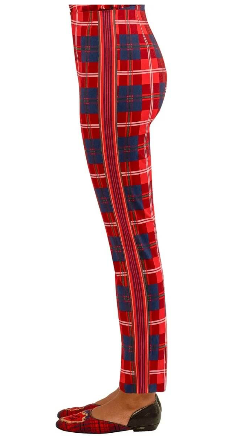 Gretchen Scott - Gripeless Pull on Pants - Middleton Red Plaid