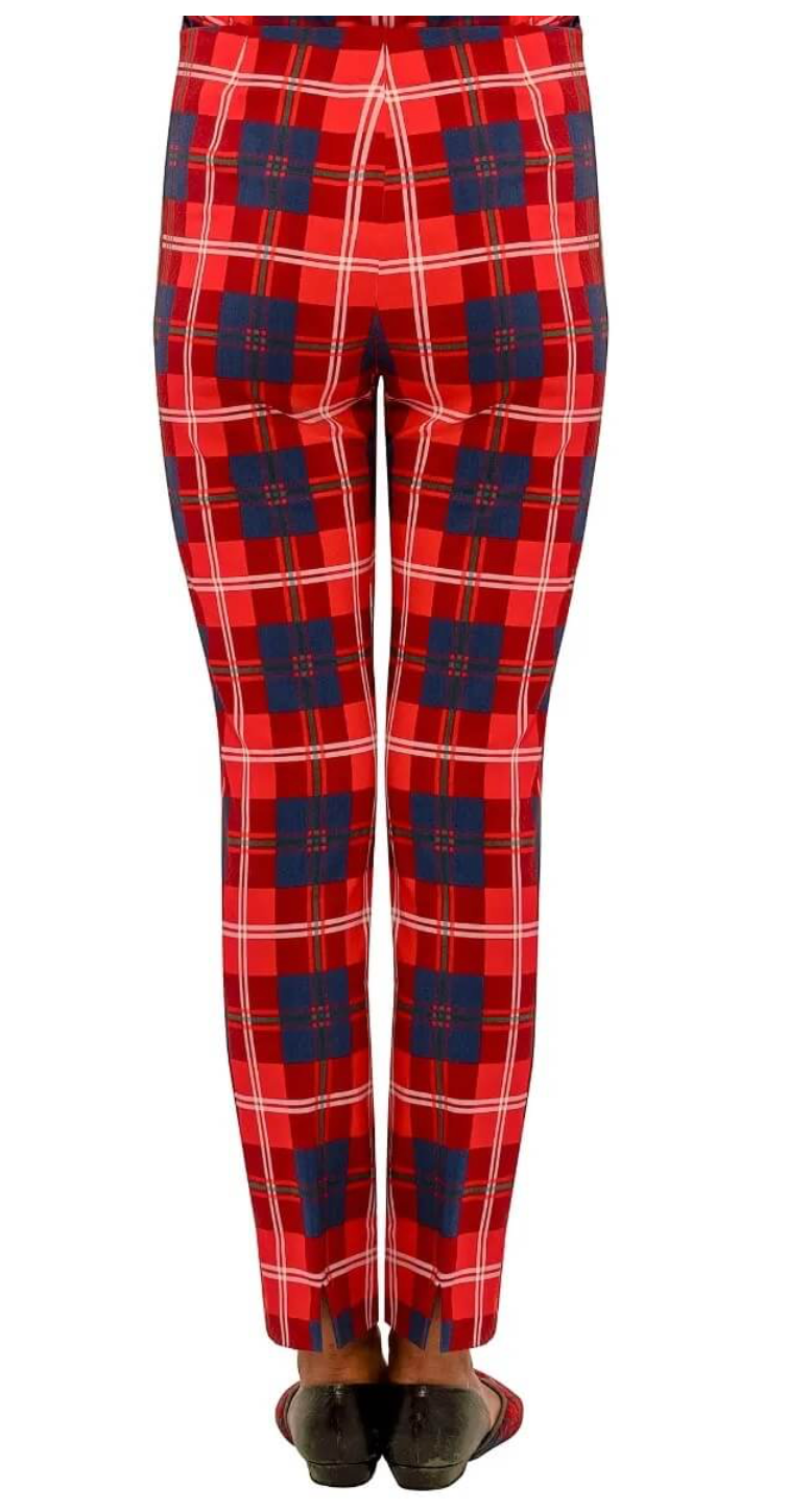 Gretchen Scott - Gripeless Pull on Pants - Middleton Red Plaid