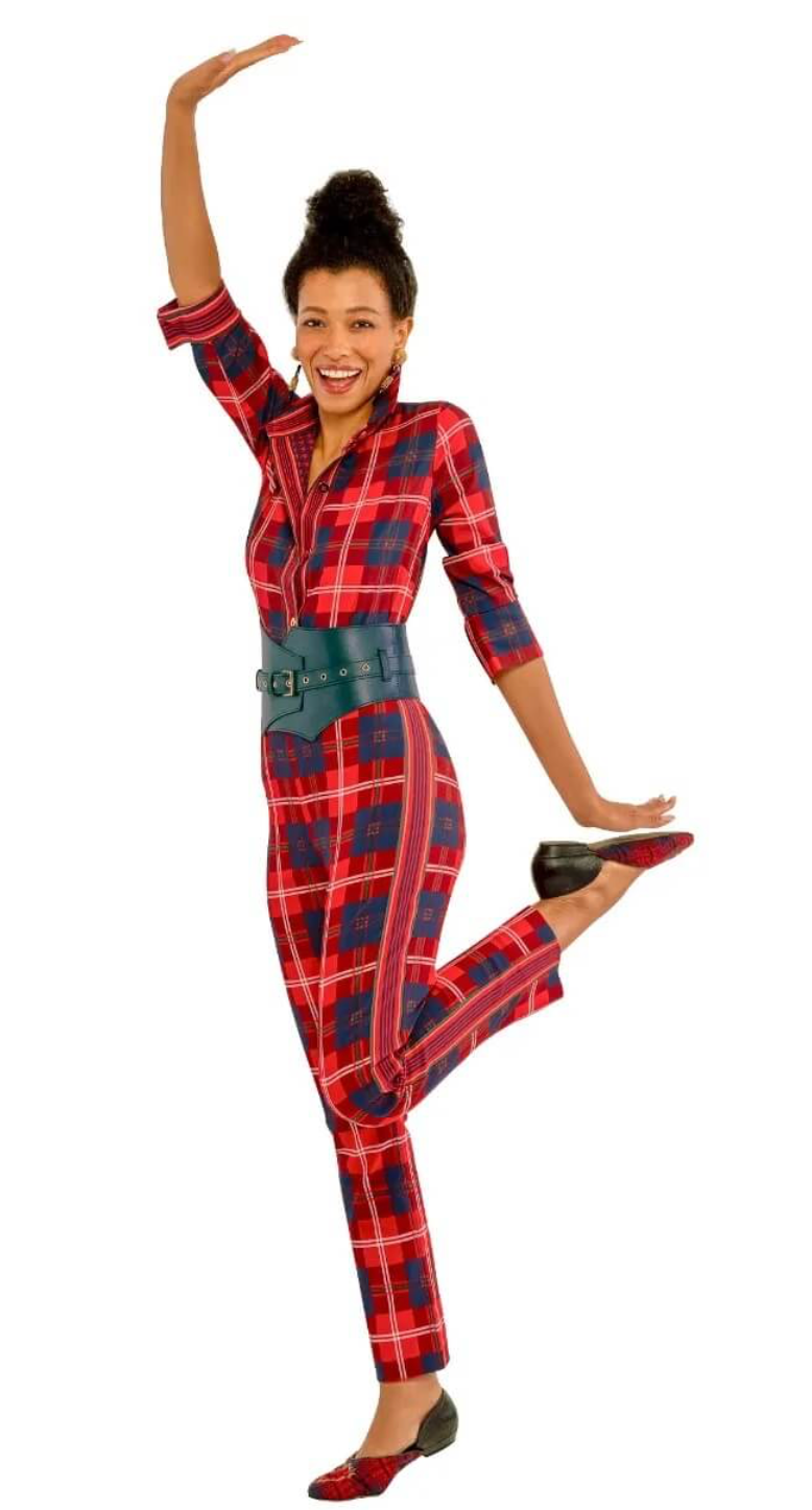 Gretchen Scott - Gripeless Pull on Pants - Middleton Red Plaid