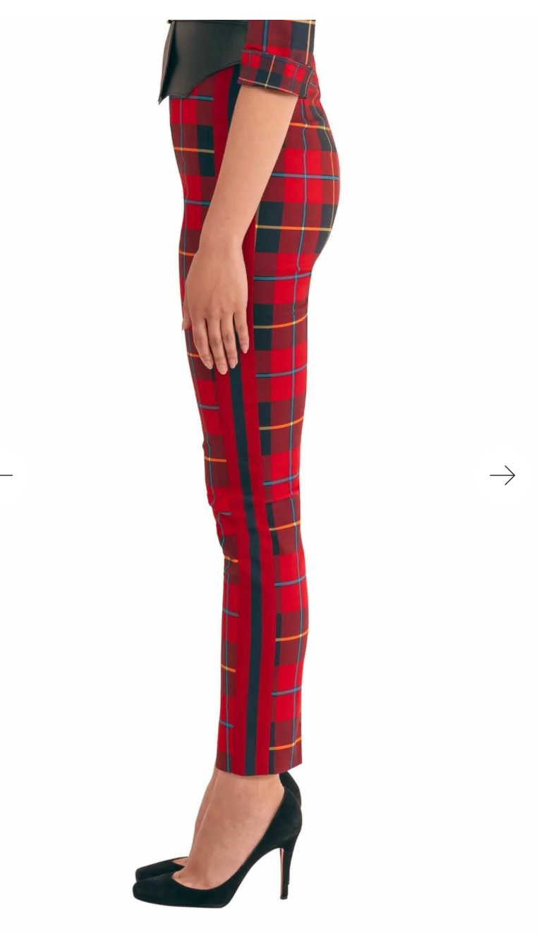 Gretchen Scott - Pull on Pants - Red Plaidly Cooper