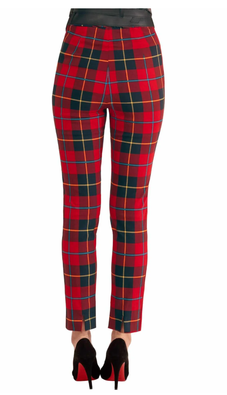 Gretchen Scott - Pull on Pants - Red Plaidly Cooper