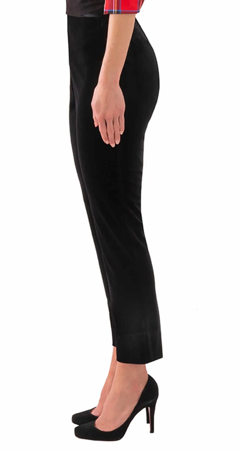 Gretchen Scott - Gripeless Pull on Pants - Silky Velvet - Black