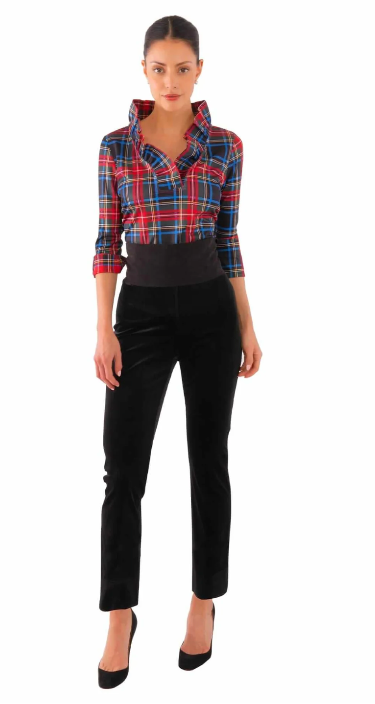 Gretchen Scott - Gripeless Pull on Pants - Silky Velvet - Black
