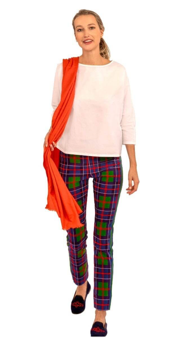 Gretchen Scott - Gripeless Pull on Pants - Balmoral Plaid