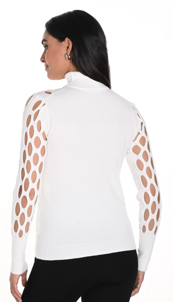 Frank Lyman - White Cutout Sweater