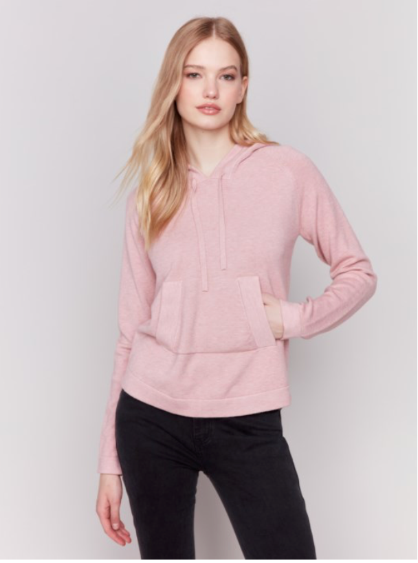 Charlie B - Plushy Knit Sweater with Hoodie