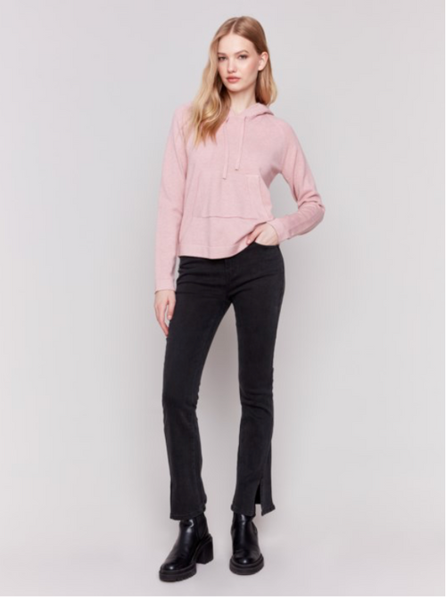 Charlie B - Plushy Knit Sweater with Hoodie