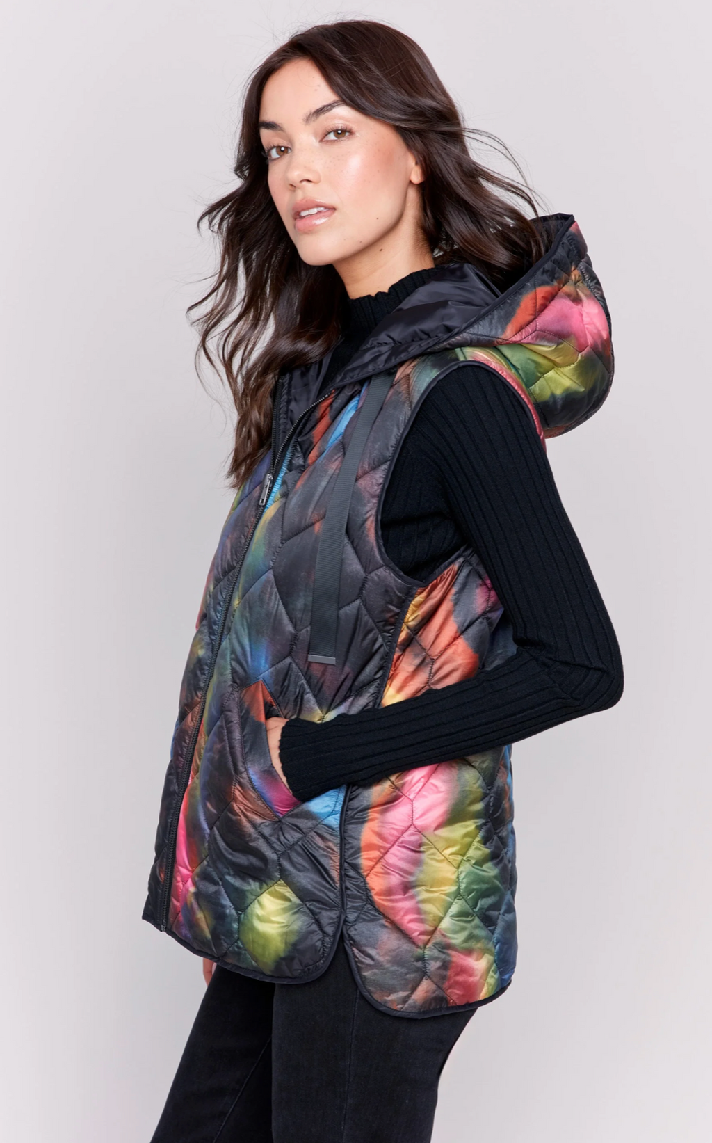 Charlie B - Puffer Vest with Hood