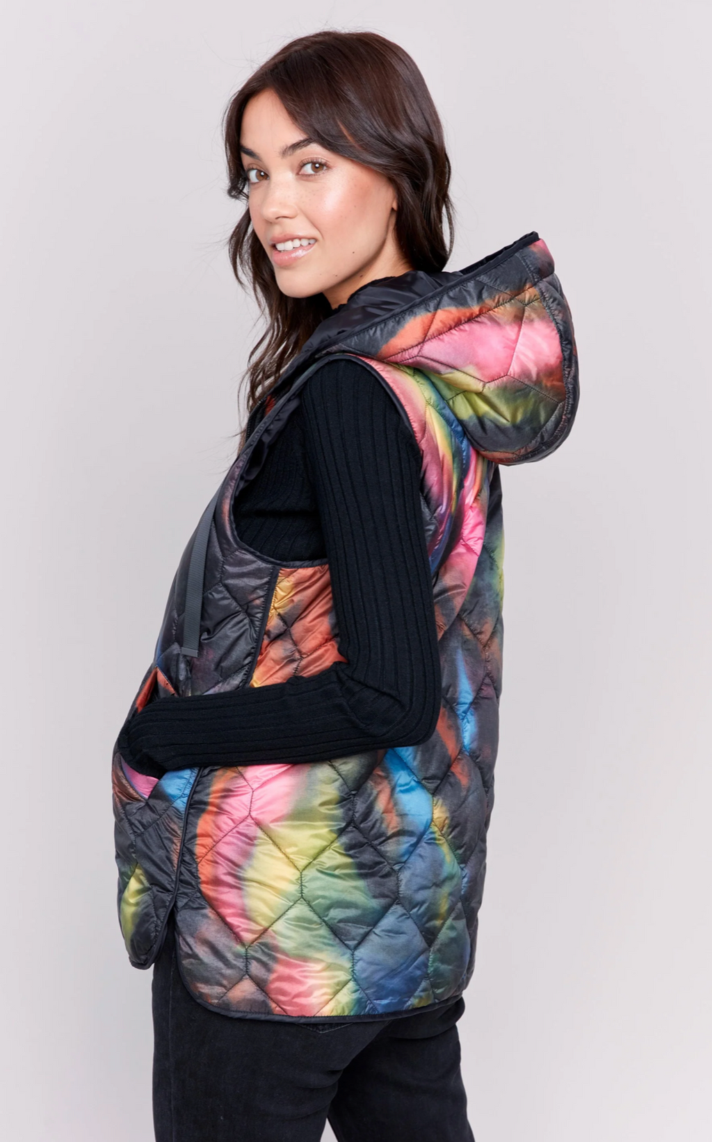 Charlie B - Puffer Vest with Hood