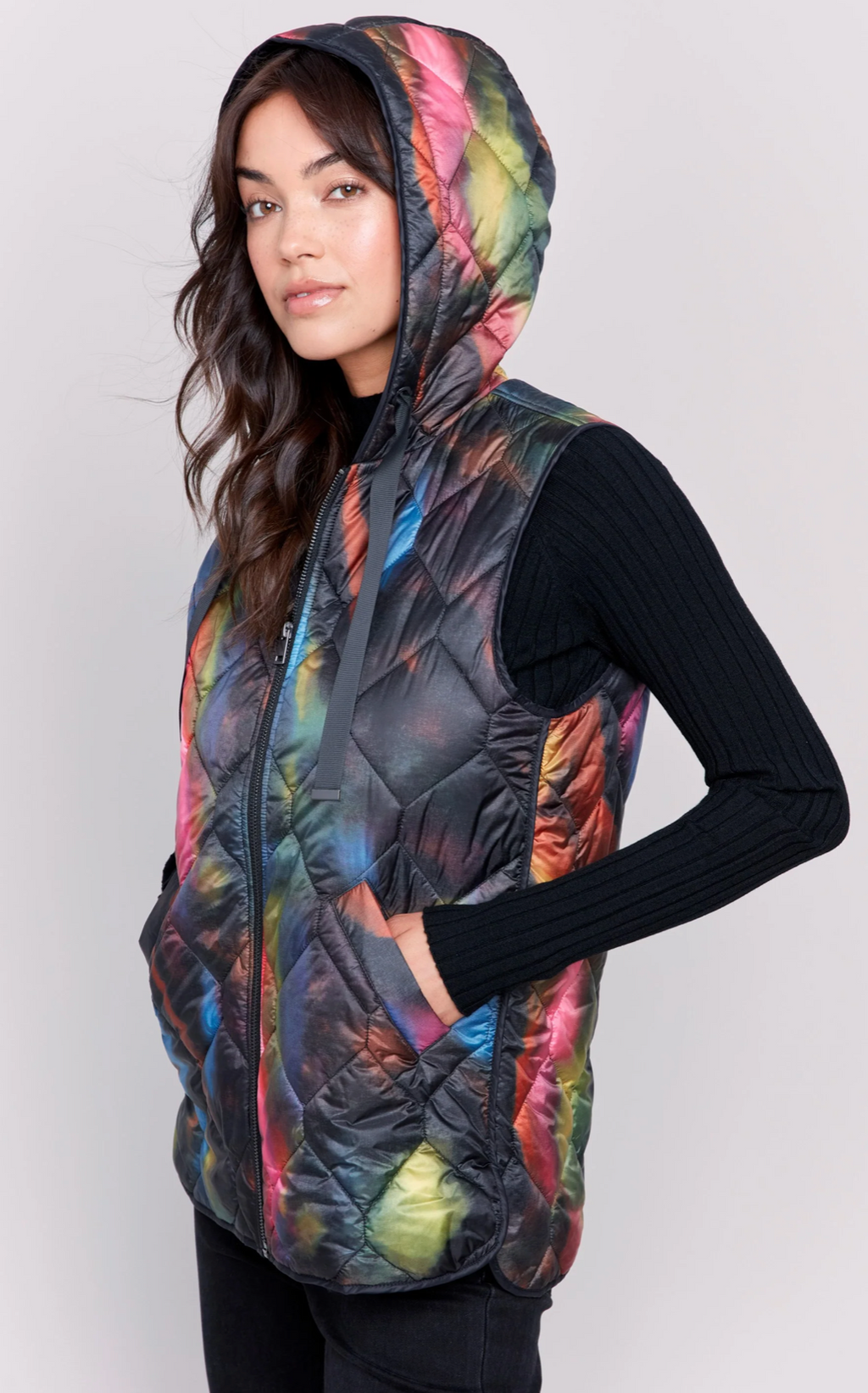 Charlie B - Puffer Vest with Hood