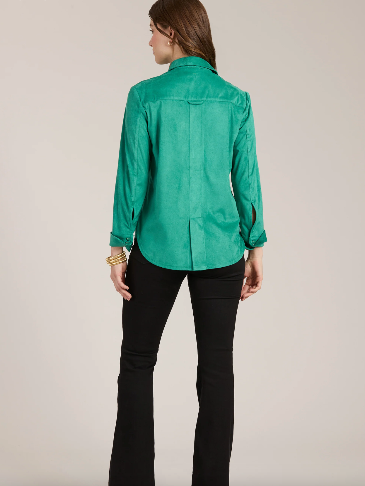 Tyler Böe - Faux Suede Button Up Top