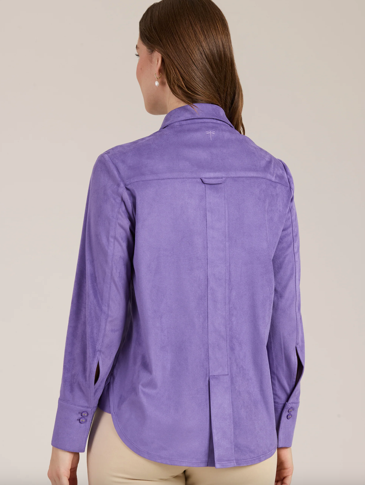 Tyler Böe - Faux Suede Button Up Top