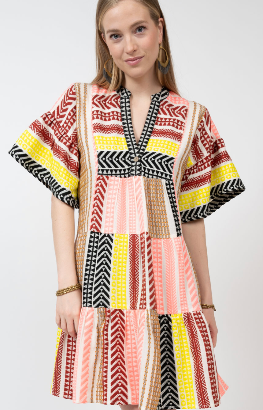Uncle Frank - Multi Aztec Print Dress