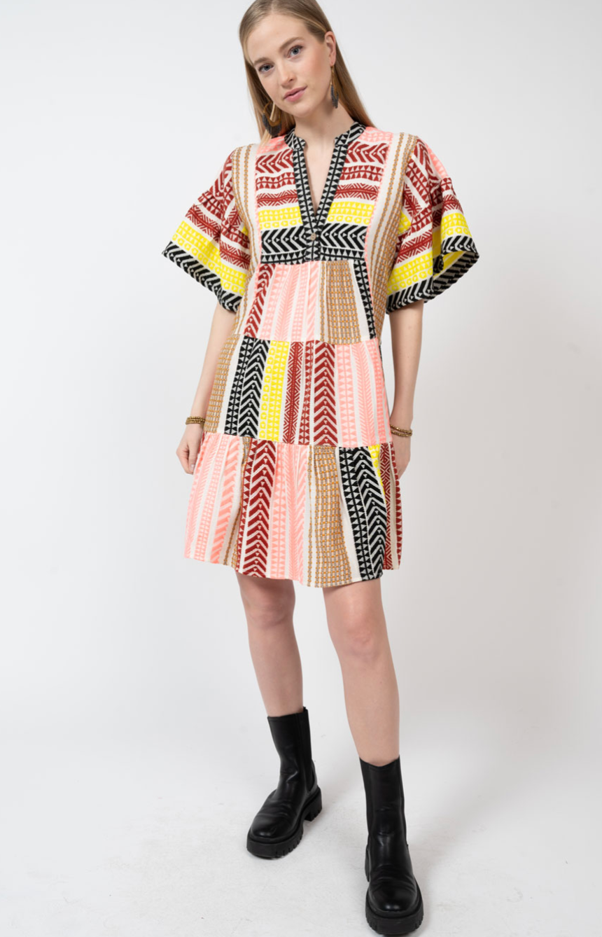 Uncle Frank - Multi Aztec Print Dress