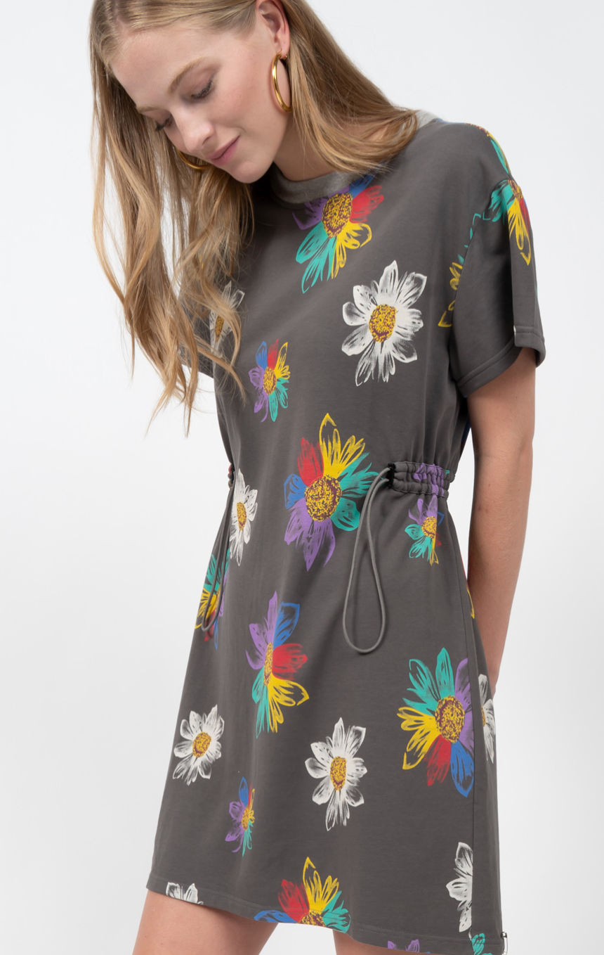 Uncle Frank - Gray Drawstring Tshirt Dress