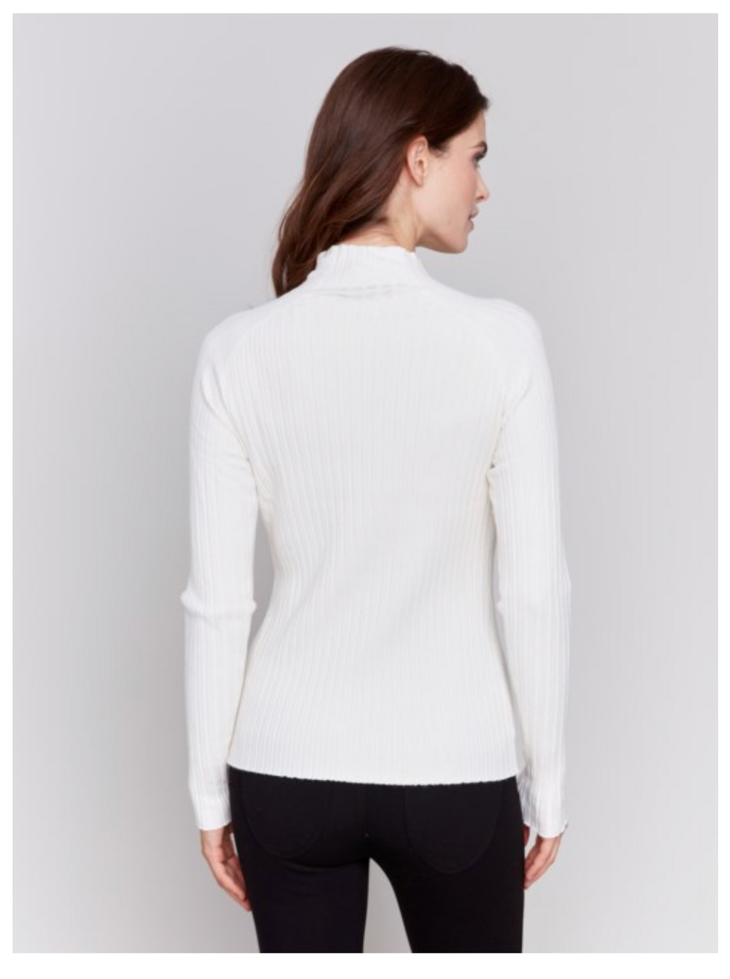 Charlie B - Ribbed Mock Turtle Neck Sweater