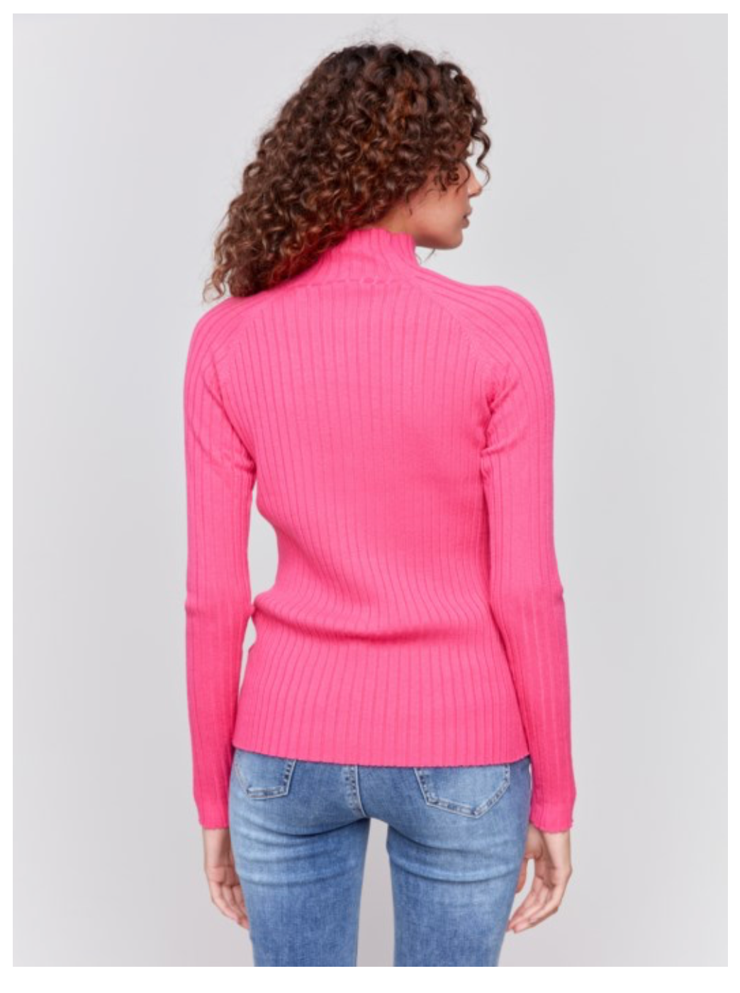 Charlie B - Ribbed Mock Turtle Neck Sweater