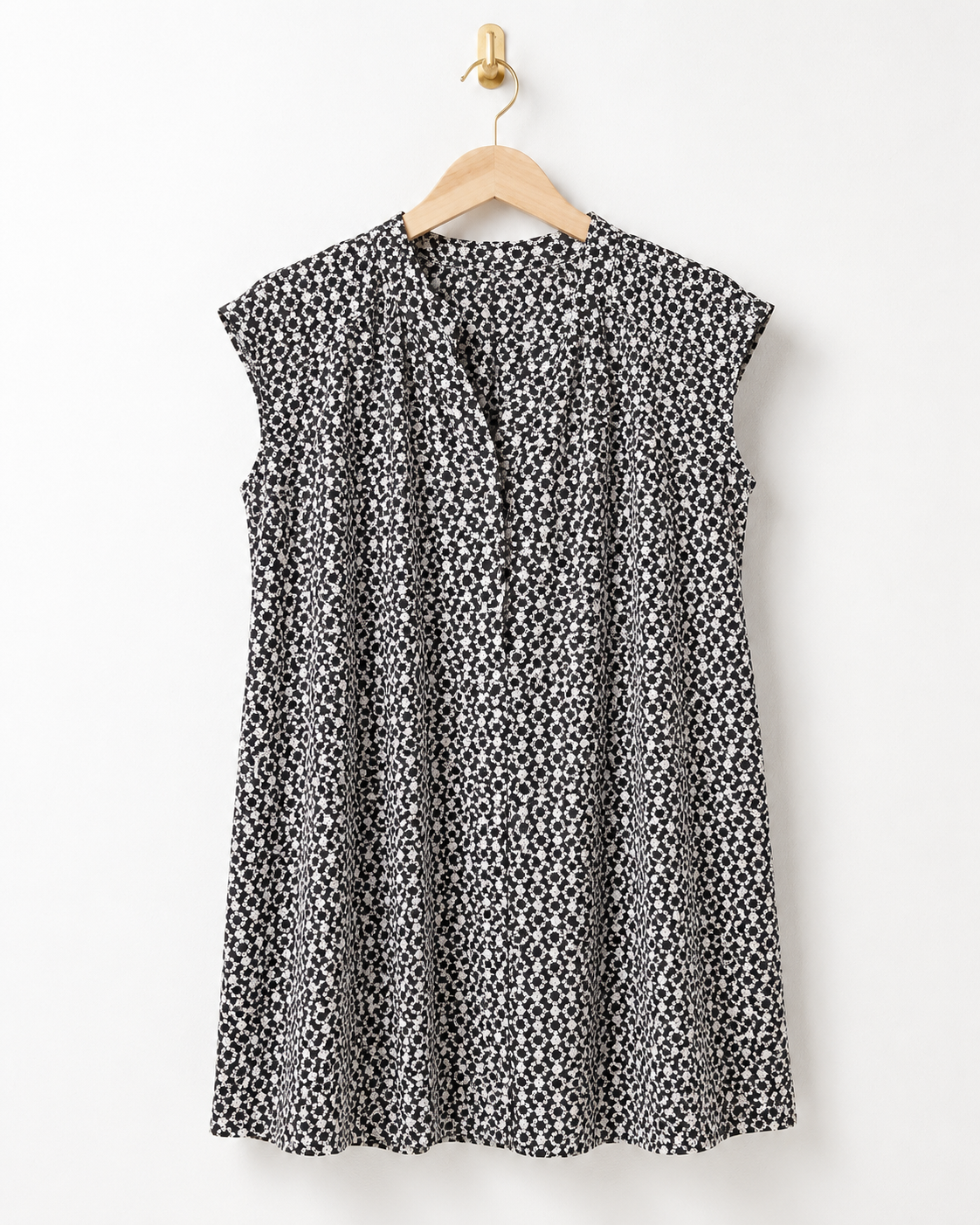 Uncle Frank Black and White Knit Floral Dress