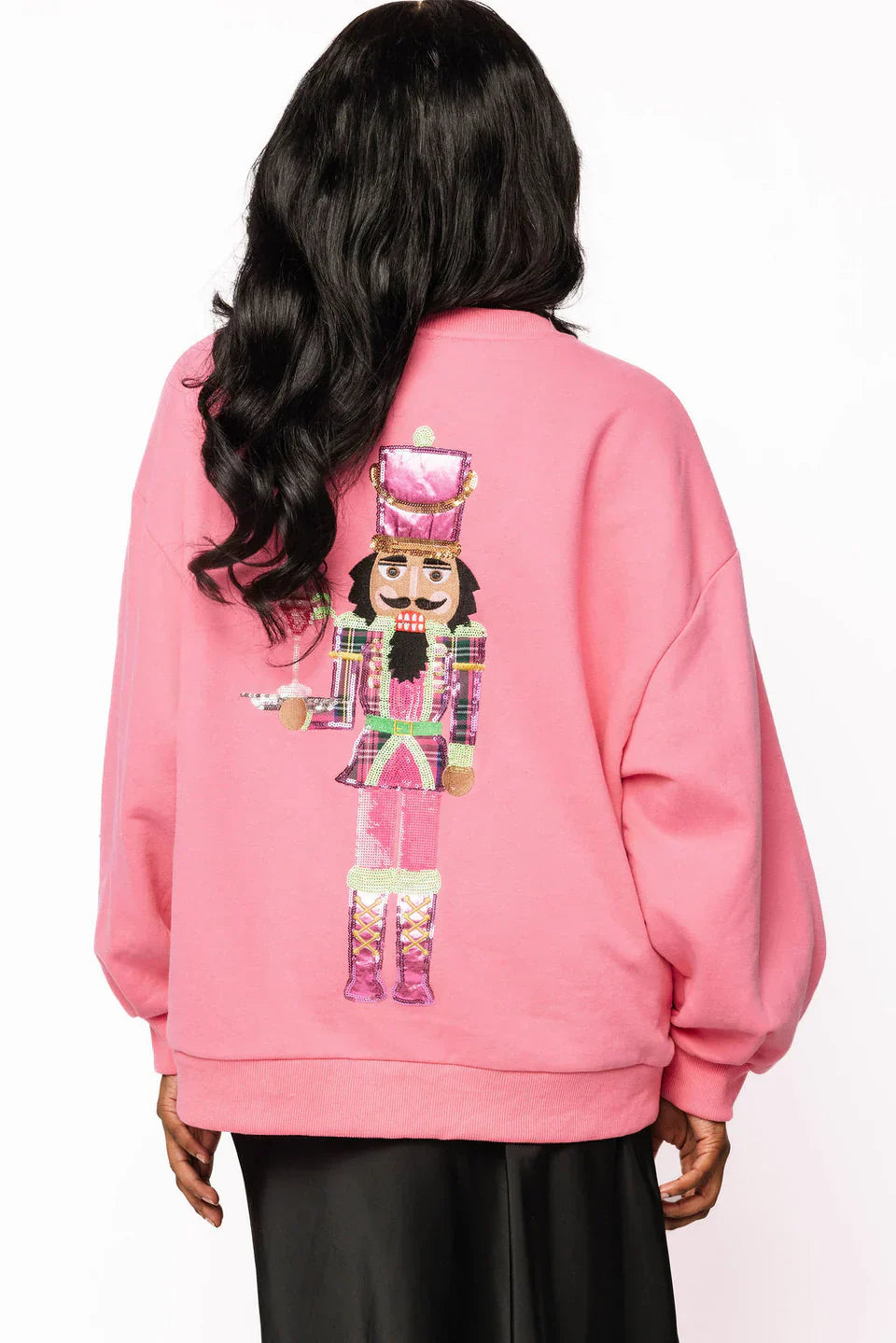 Queen of Sparkles-Hot Pink Serving Cosmo Nutcracker Sweatshirt